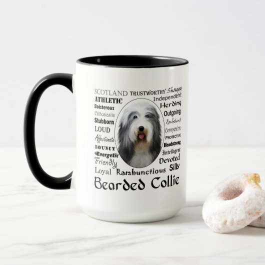 Bearded Collie Tasse (Mit Donut)