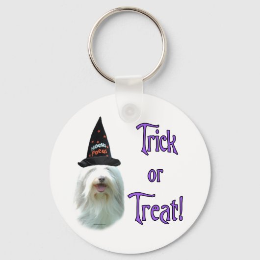 Bearded Collie Trick Schlüsselanhänger (Vorderseite)