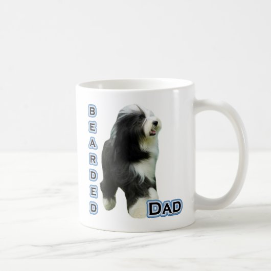 Bearded Collie Vater 4 Kaffeetasse (Rechts)