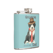 Bearded Collie Vater Flachmann (Rechts)