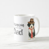Bearded Collie Vater Kaffeetasse (VorderseiteRechts)