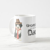 Bearded Collie Vater Kaffeetasse (Vorderseite Links)