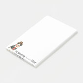 Bearded Collie Vater Post-it Klebezettel (angewinkelt)