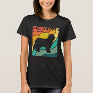 Bearded Collie Vintages Retro Dog Mummy Vater T-Shirt