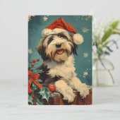 Bearded Collie Weihnachten (Stehend Vorderseite)
