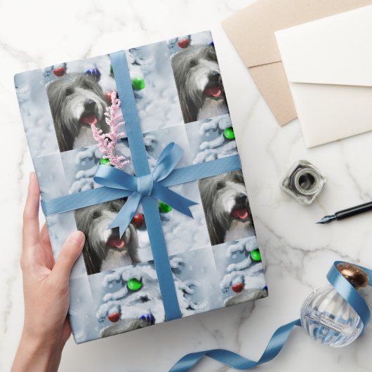 Bearded Collie Weihnachten Geschenkpapier (Schenken)