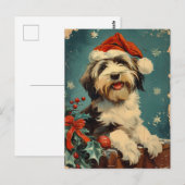 Bearded Collie Weihnachten Postkarte (Vorne/Hinten)