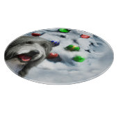 Bearded Collie Weihnachten Schneidebrett (Ecke)