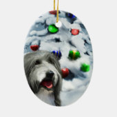 Bearded Collie Weihnachtsgeschenke Ornament (Hinten)
