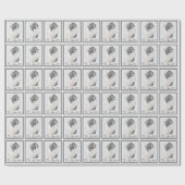 Bearded Collie Zeichnend - Niedliche Original Hund Geschenkpapier (Flach)