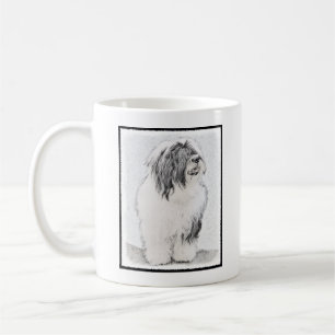 Bearded Collie Zeichnend - Niedliche Original Hund Kaffeetasse