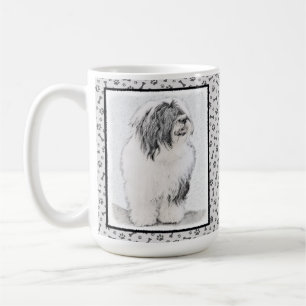 Bearded Collie Zeichnend - Niedliche Original Hund Kaffeetasse
