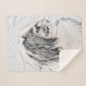 Bearded Collie Zeichnend - Niedliche Original Hund Sherpadecke (Vorderseite (Horizontal))