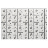 Bearded Collie Zeichnend - Niedliche Original Hund Stoff (Fat Quarter (45,7 x 55,9 cm))