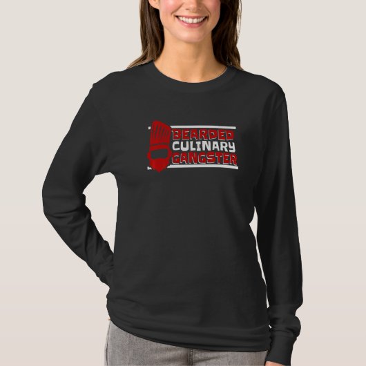 Bearded Culinary Gangster Chef De Cuisine Chef T-Shirt (Vorderseite)