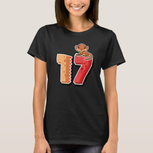 Bearded Dragon 17. Geburtstag Reptile Animal Graph T-Shirt