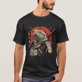 Bearded Dragon als Japanisch Samurai T-Shirt (Vorderseite)