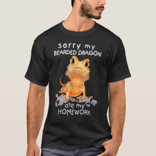 Bearded Dragon Beardie Ate Meine Hausaufgaben Liza T-Shirt