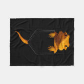 Bearded Dragon Cket Cute Exotic Lizard Reptile Pet Fleecedecke (Vorderseite (Horizontal))