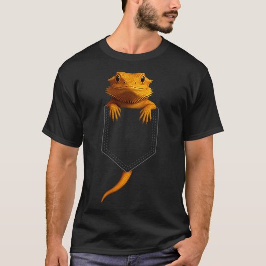 Bearded Dragon Cket Cute Exotic Lizard Reptile Pet T-Shirt (Vorderseite)