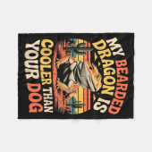 Bearded Dragon Cooler Reptile Animal Beardie Beard Fleecedecke (Vorderseite (Horizontal))