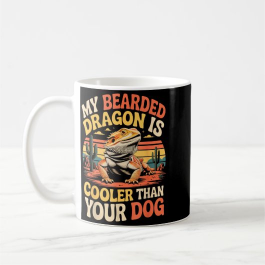 Bearded Dragon Cooler Reptile Animal Beardie Beard Kaffeetasse (Links)