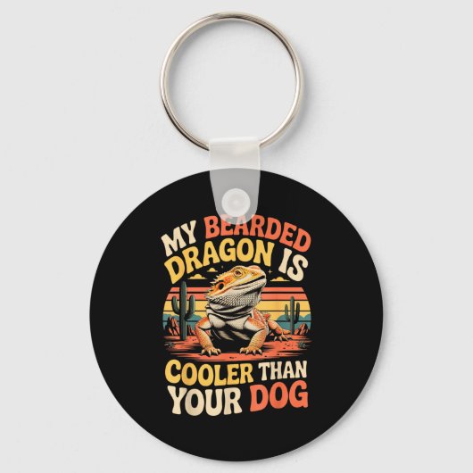 Bearded Dragon Cooler Reptile Animal Beardie Beard Schlüsselanhänger (Vorderseite)