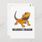 Bearded Dragon Customizable Personalizable Postkarte (Vorne/Hinten)
