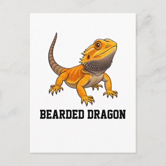 Bearded Dragon Customizable Personalizable Postkarte (Vorderseite)