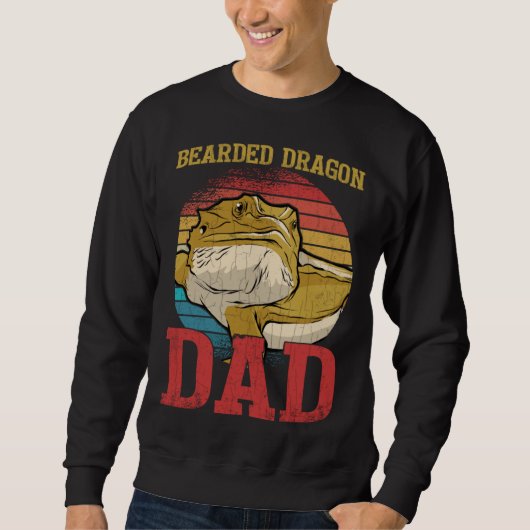 Bearded Dragon Dad Reptiles Pet Reptile Graphic Sweatshirt (Vorderseite)