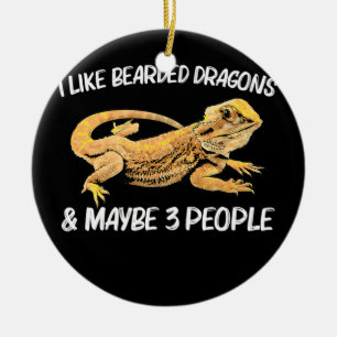 Bearded Dragon Geschenk für Männer Frauen Pogona Keramik Ornament