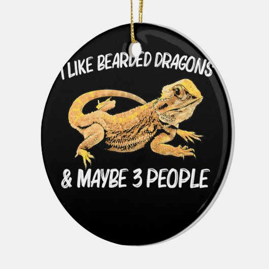 Bearded Dragon Geschenk für Männer Frauen Pogona L Keramik Ornament (Links)
