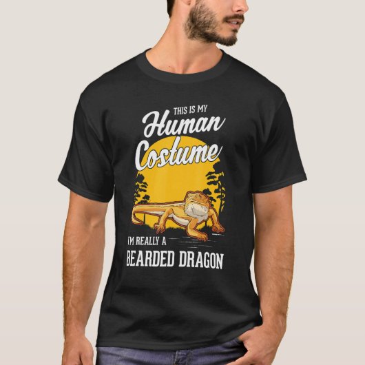 Bearded Dragon Human Costume Halloween Bearded Dra T-Shirt (Vorderseite)