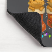 Bearded Dragon In Christmas Socks Lights Bearded D Mousepad (Ecke)