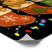 Bearded Dragon In Christmas Socks Lights Bearded D Poster (Ecke)