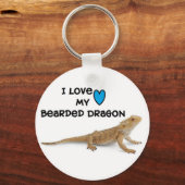 Bearded Dragon Keychain "I love my Bearded Dragon" Schlüsselanhänger (Vorderseite)