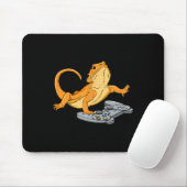 Bearded Dragon Lizard Gamer Video Gecko Mousepad (Mit Mouse)