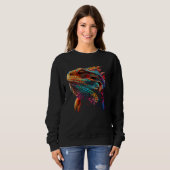 Bearded Dragon Lover Fun Colorful Cool Painting Ar Sweatshirt (Vorne ganz)