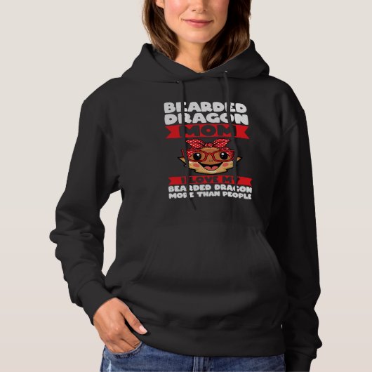 bearded dragon mom I love my bearded dragon lizard Hoodie (Vorderseite)