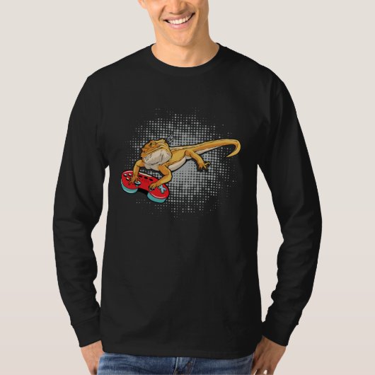 Bearded Dragon Playing Video Game Reptiles Gamer C T-Shirt (Vorderseite)