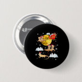 Bearded Dragon Reindeer Christmas Pajama Santa Xma Button (Vorne & Hinten)