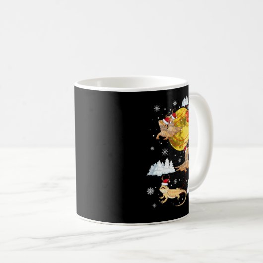 Bearded Dragon Reindeer Christmas Pajama Santa Xma Kaffeetasse (VorderseiteRechts)