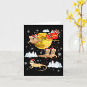 Bearded Dragon Reindeer Christmas Pajama Santa Xma Karte (Gelbe Blume)