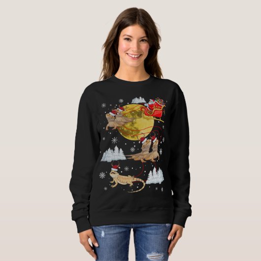 Bearded Dragon Reindeer Christmas Pajama Santa Xma Sweatshirt (Vorne ganz)