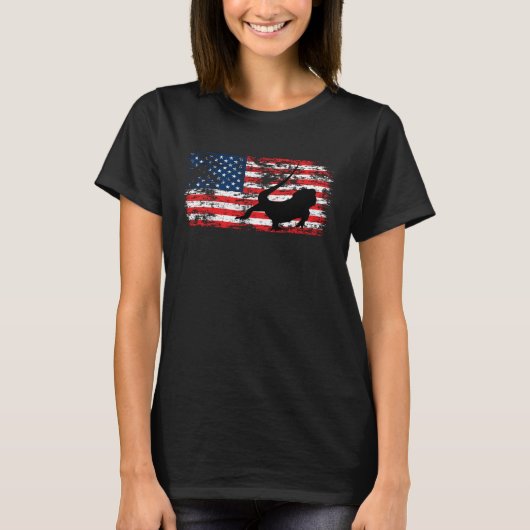 Bearded Dragon USA American Flag 4th of July Lizar T-Shirt (Vorderseite)