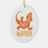 Bearded Dragon Whisperer Reptile Keramik Ornament (Rechts)