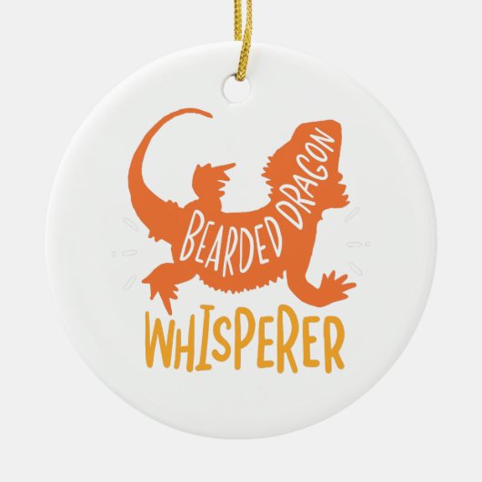 Bearded Dragon Whisperer Reptile Keramik Ornament (Vorne)