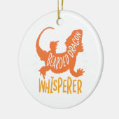 Bearded Dragon Whisperer Reptile Keramik Ornament (Links)
