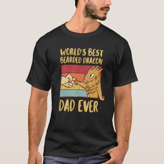 Bearded Dragon World's Best Bearded Dragon Dad Eve T-Shirt (Vorderseite)