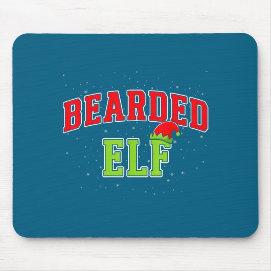 Bearded Elf Christmas Family Matching Group Xmas Mousepad (Vorne)